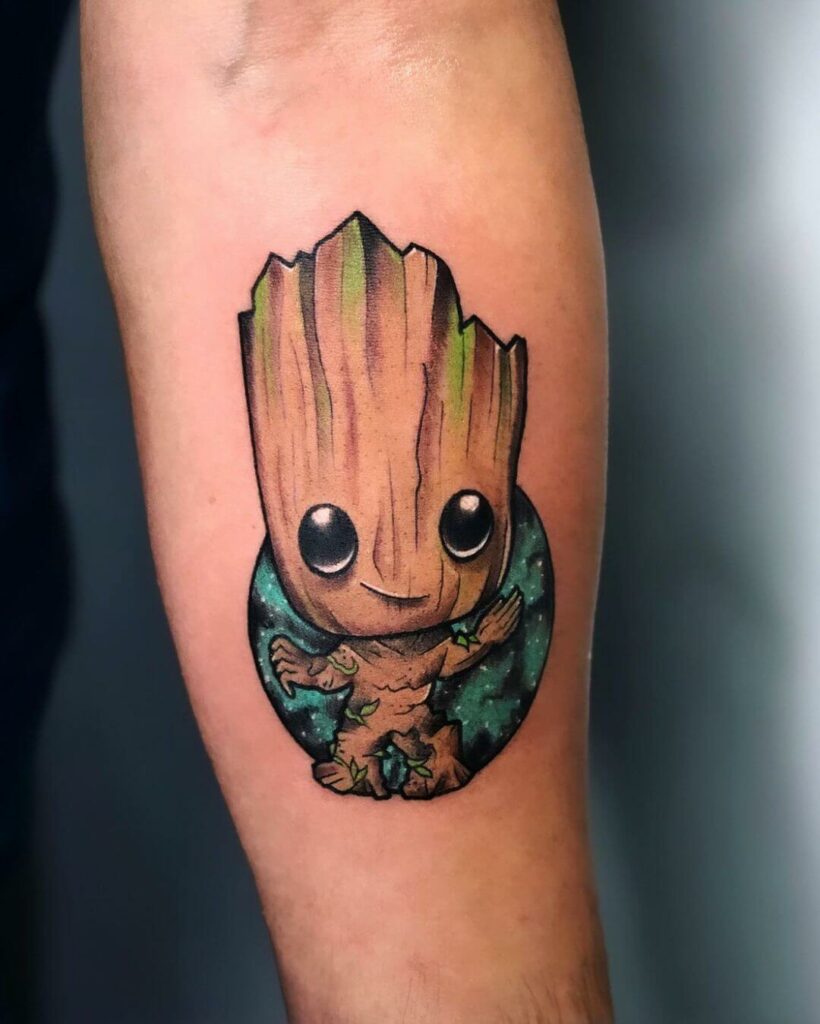 Watercolour Groot Tattoo