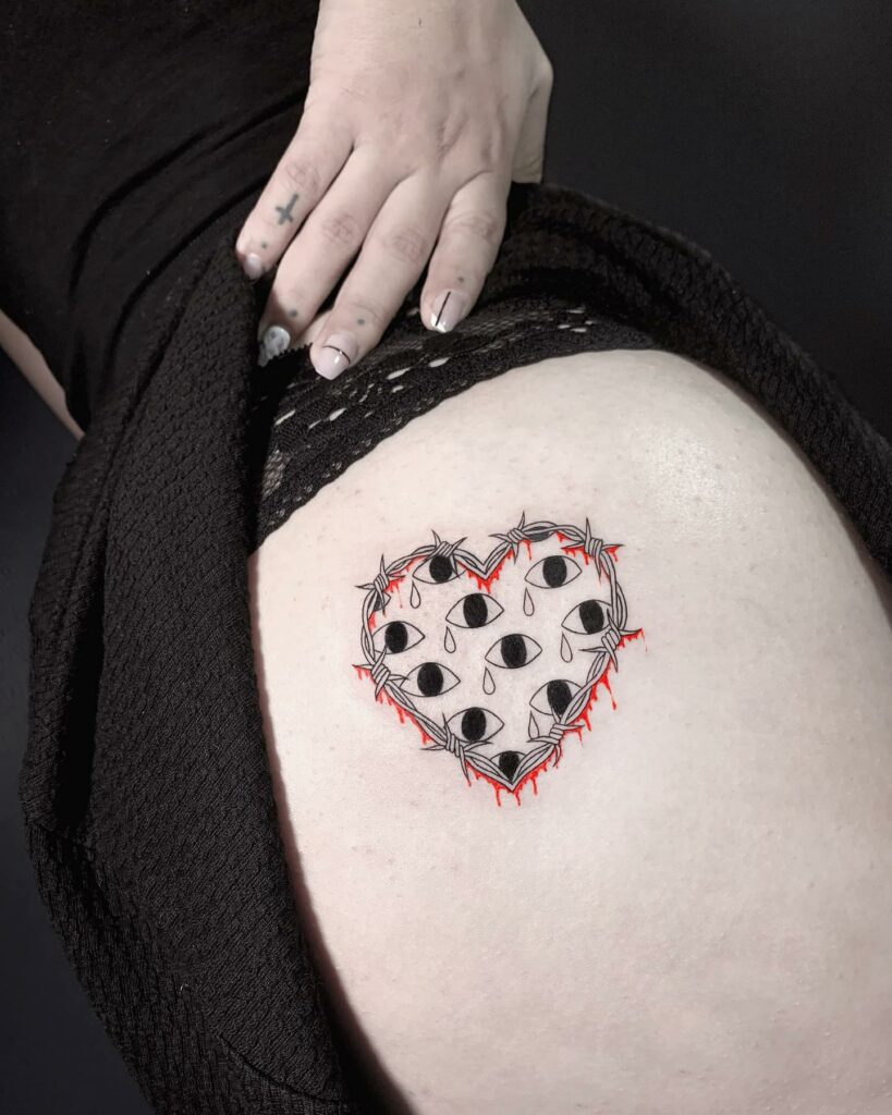 Heart butt tattoo design Greeting Card for Sale by culturestash  Redbubble