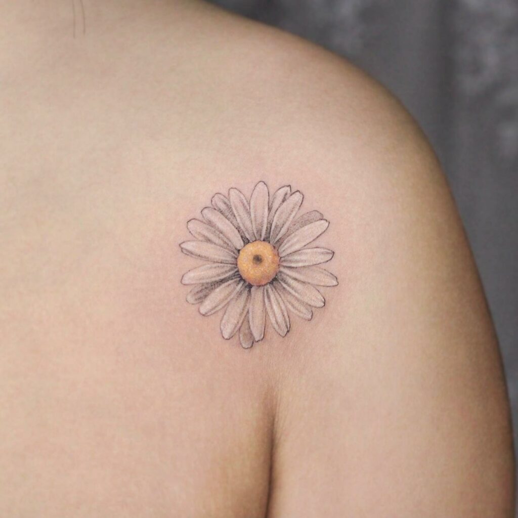 White Sunflower Tattoo Ideas