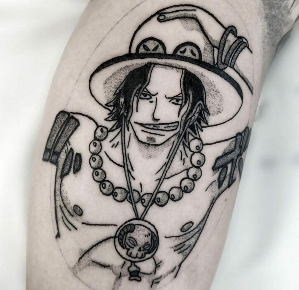 Whitebeard Pirates Character Tattoo
