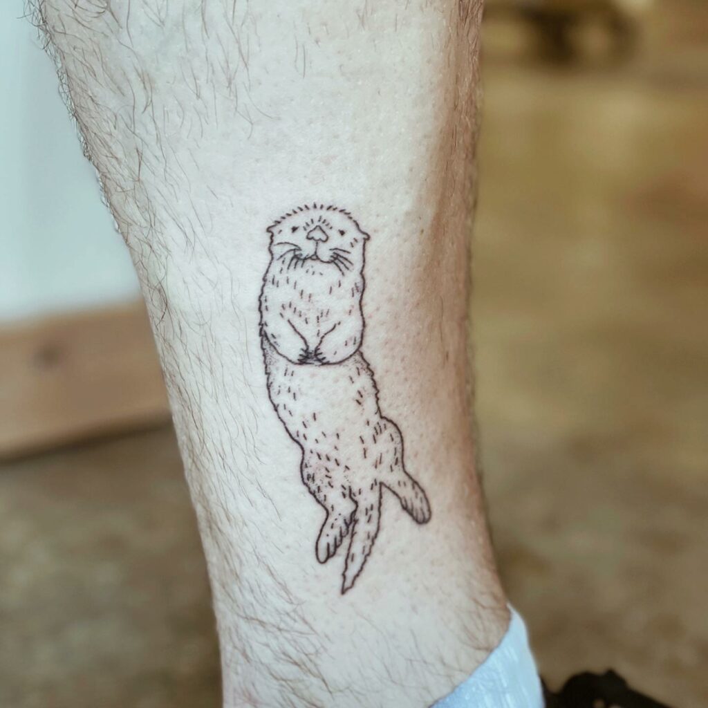 Cute Otter Tattoo Vector Images 40