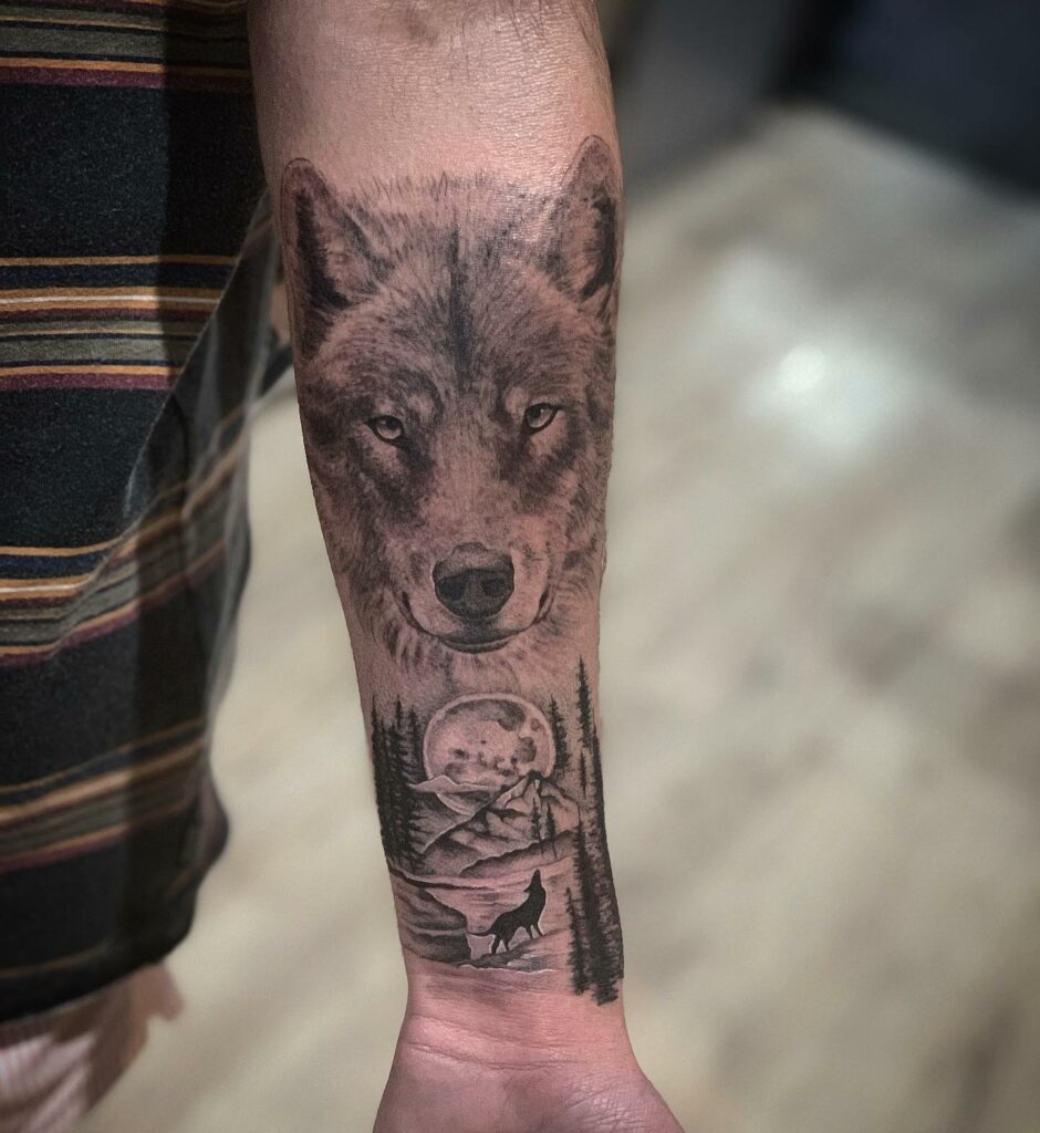 70+ Best Wolf Forearm Tattoo Design - September 2023