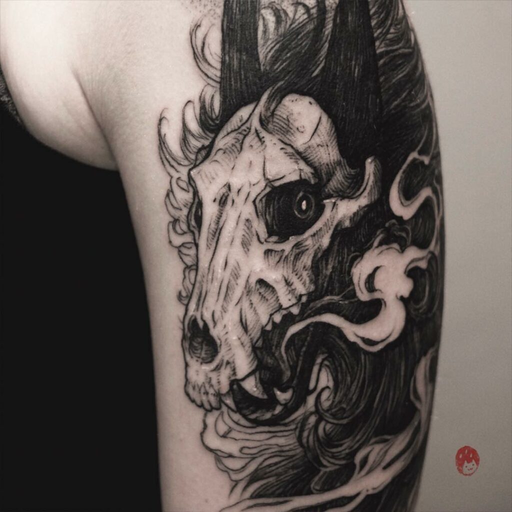 Wolf Skull Tattoos