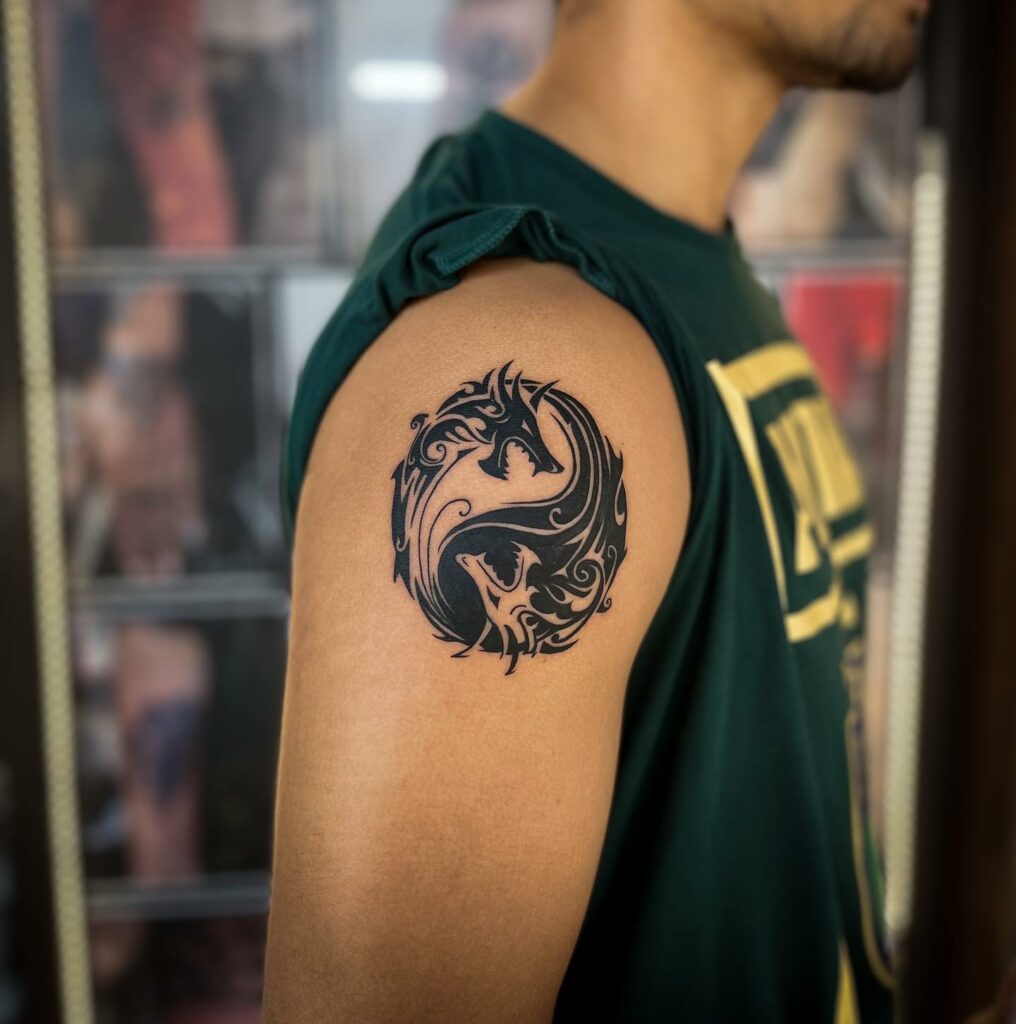 Yin Yang Dragon Tattoo 1016x1024 