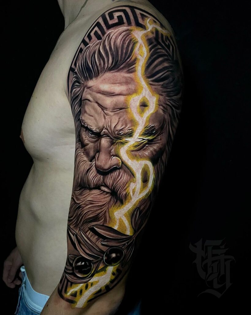 Zeus Tattoo Sleeve