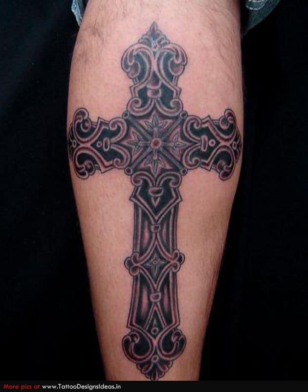 Leg Cross Tattoo