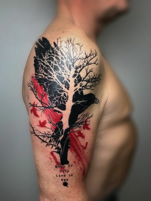 Red Tree Tattoo