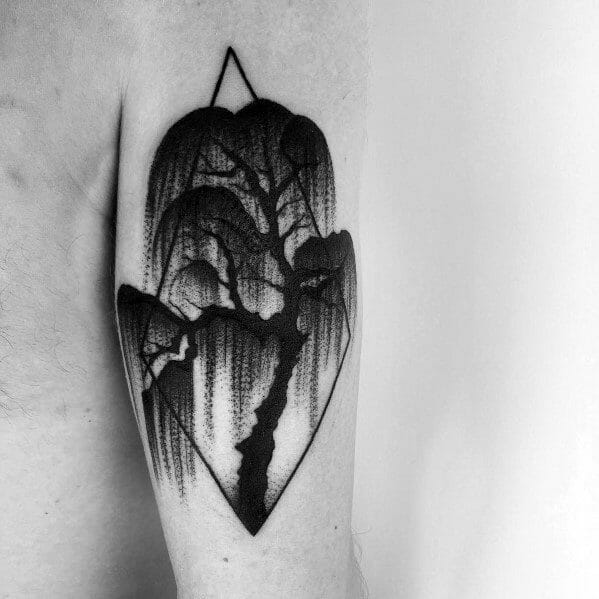 Cool Willow Tree Tattoo