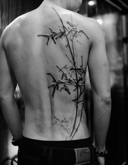 Japanese Bamboo Tree Tattoo