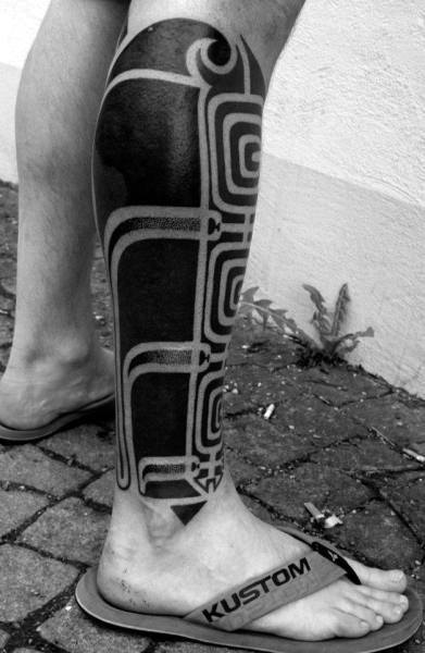 Blackwork Tribal Tattoo