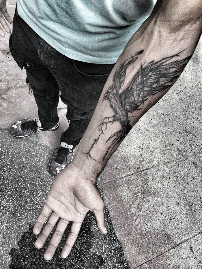 Phoenix Forearm Tattoo