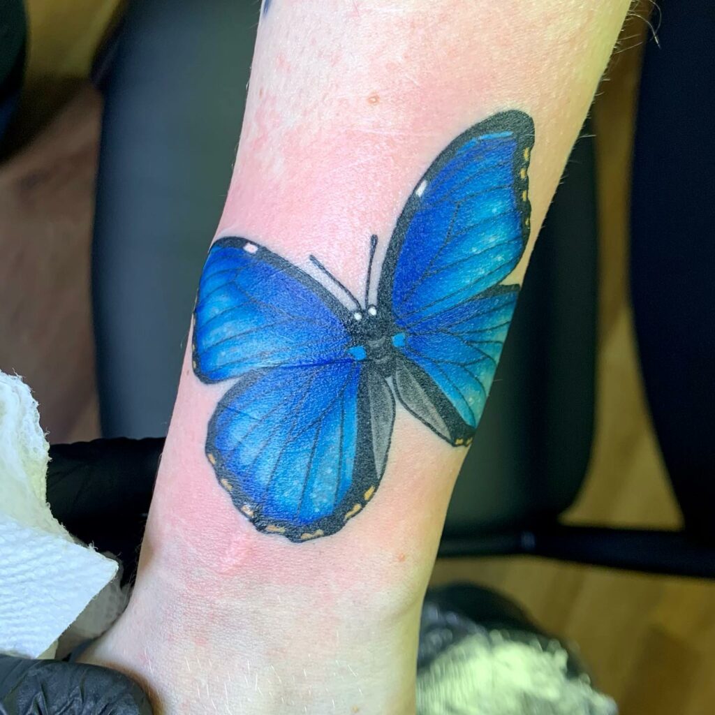 Best 30 Blue Butterfly Tattoo Ideas for Women  July 2023