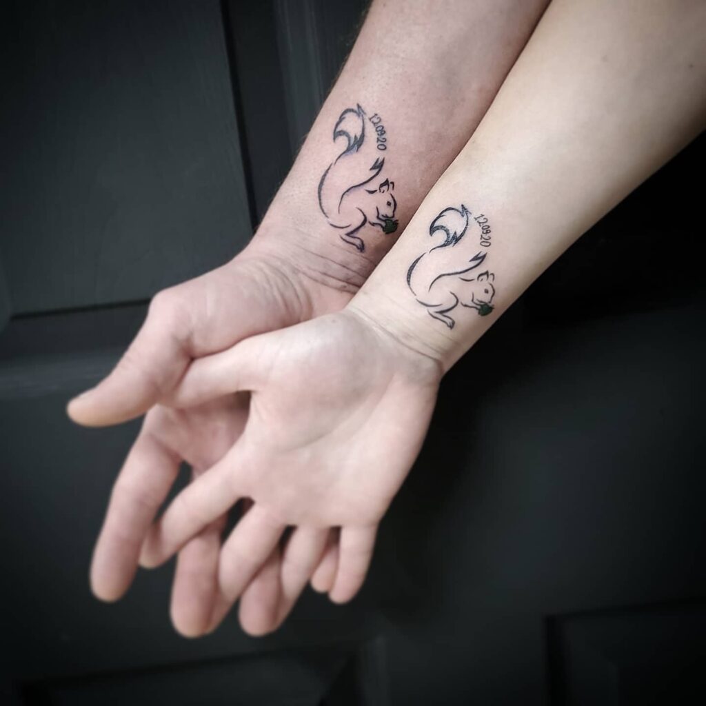 Matching Couple Tattoos