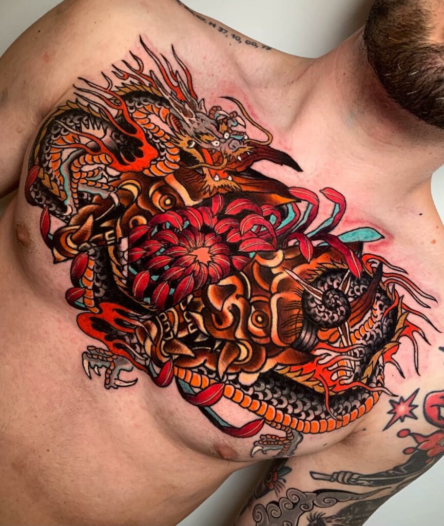 Japanese Chest Tattoo