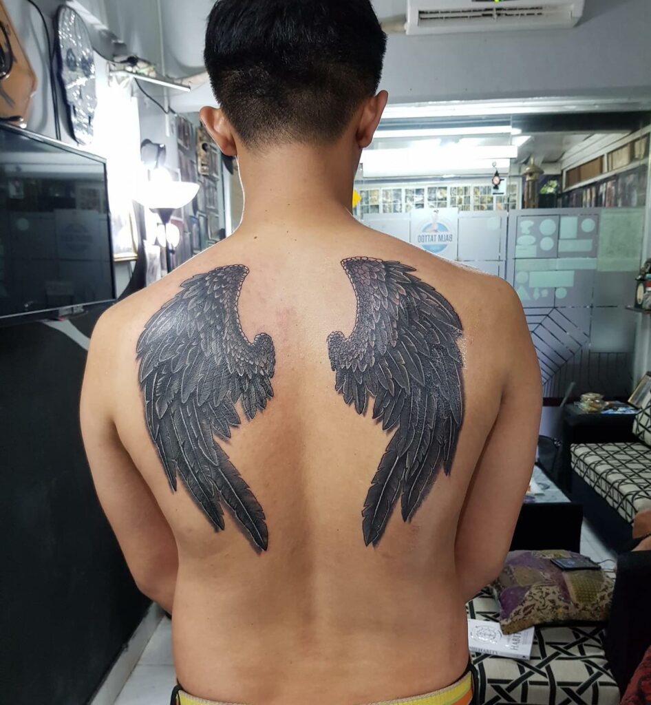 Wing Back Tattoo