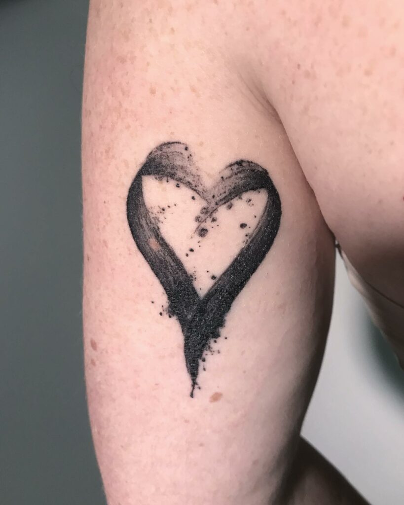 Abstract heart tattoo