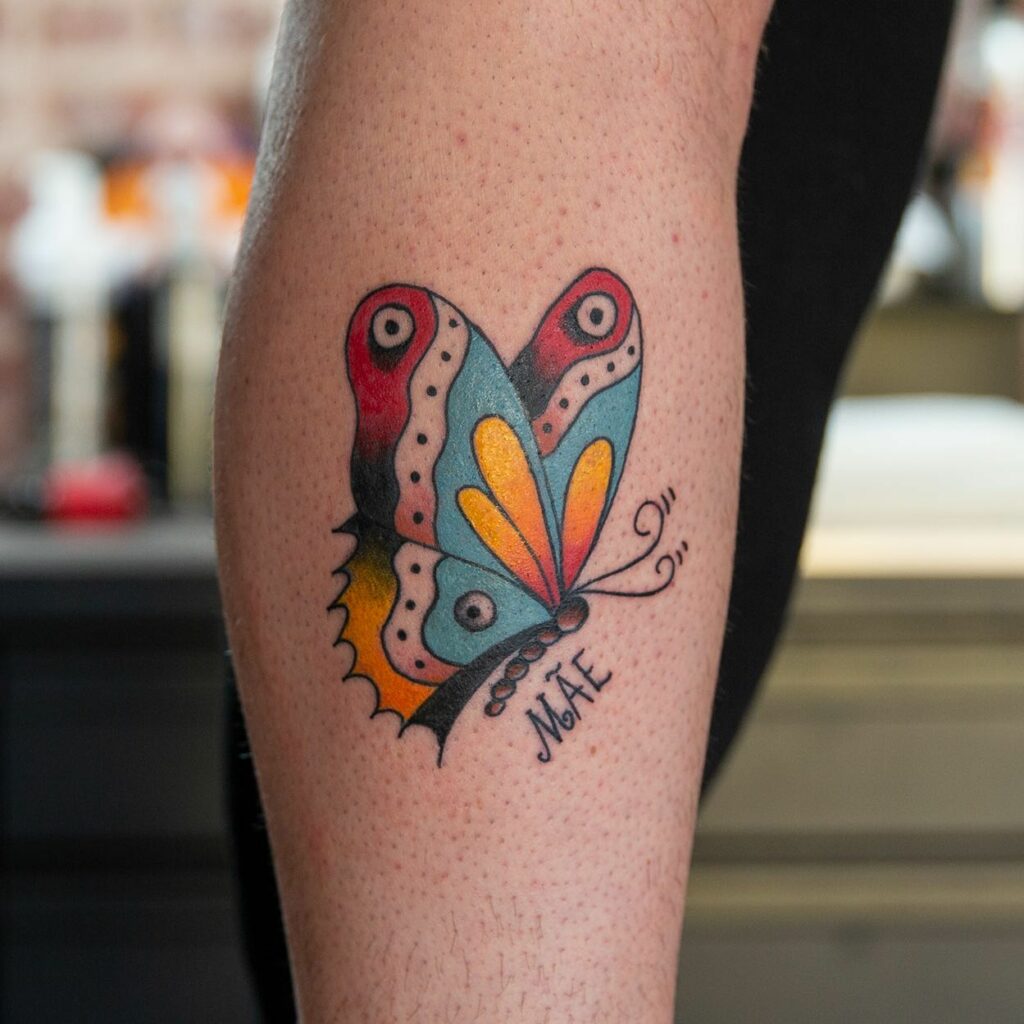 Black traditional butterfly tattoo  Tattoogridnet