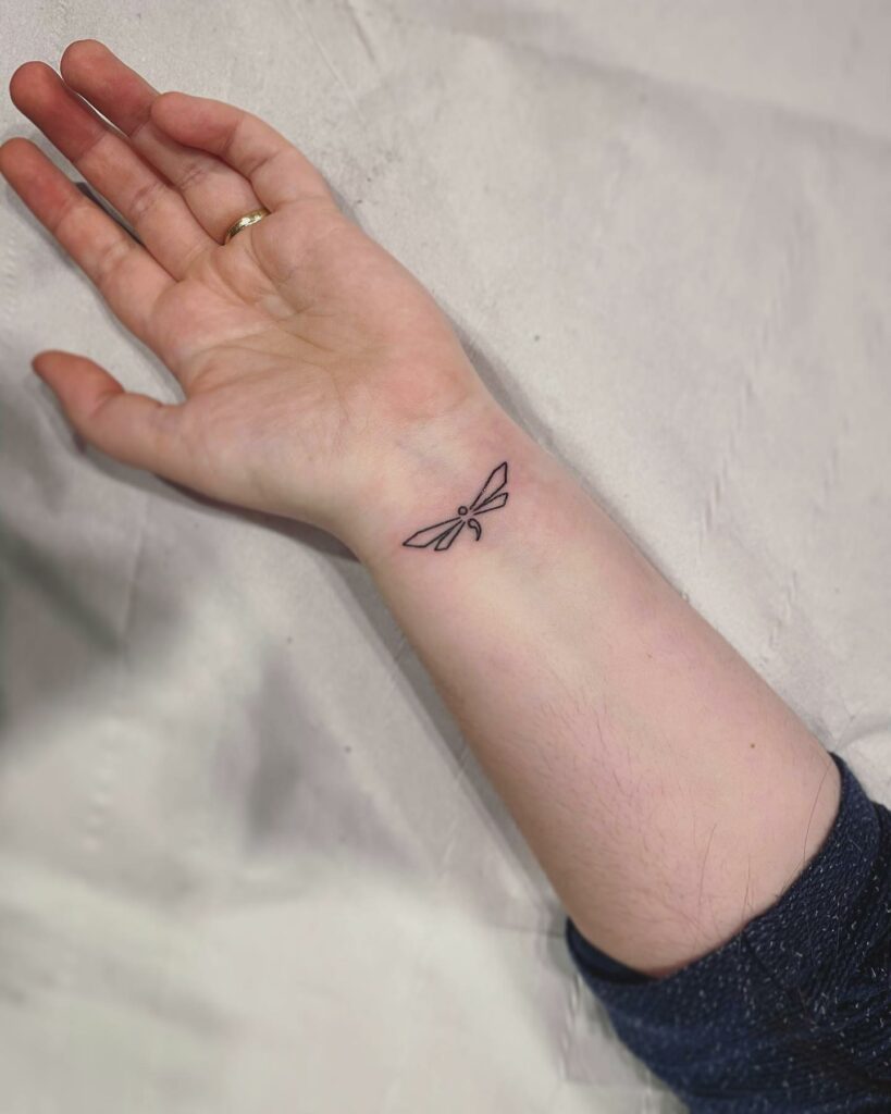Semicolon Dragonfly Tattoo