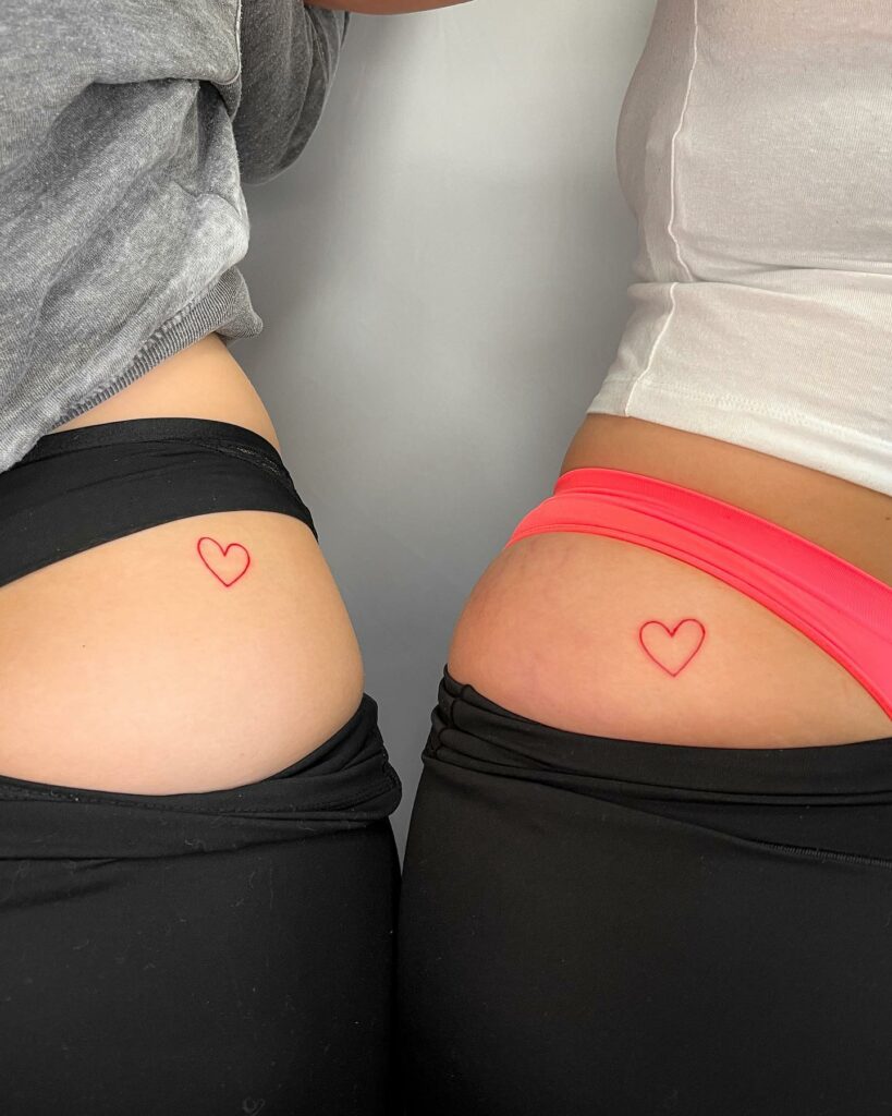 Best Friend Heart Tattoos