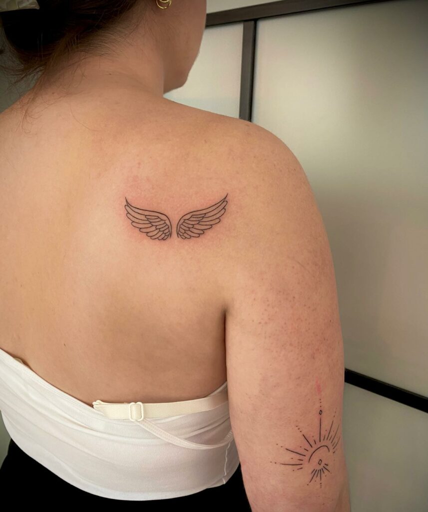 Small Angel Wings Tattoos