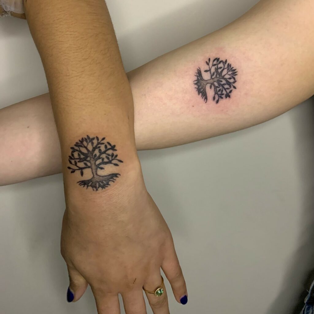 Best Friend Tree Tattoos