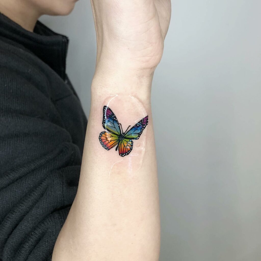 Rainbow Butterfly Tattoos