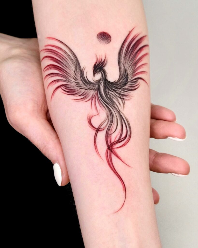 Details 87+ phoenix tattoo forearm female latest - in.coedo.com.vn