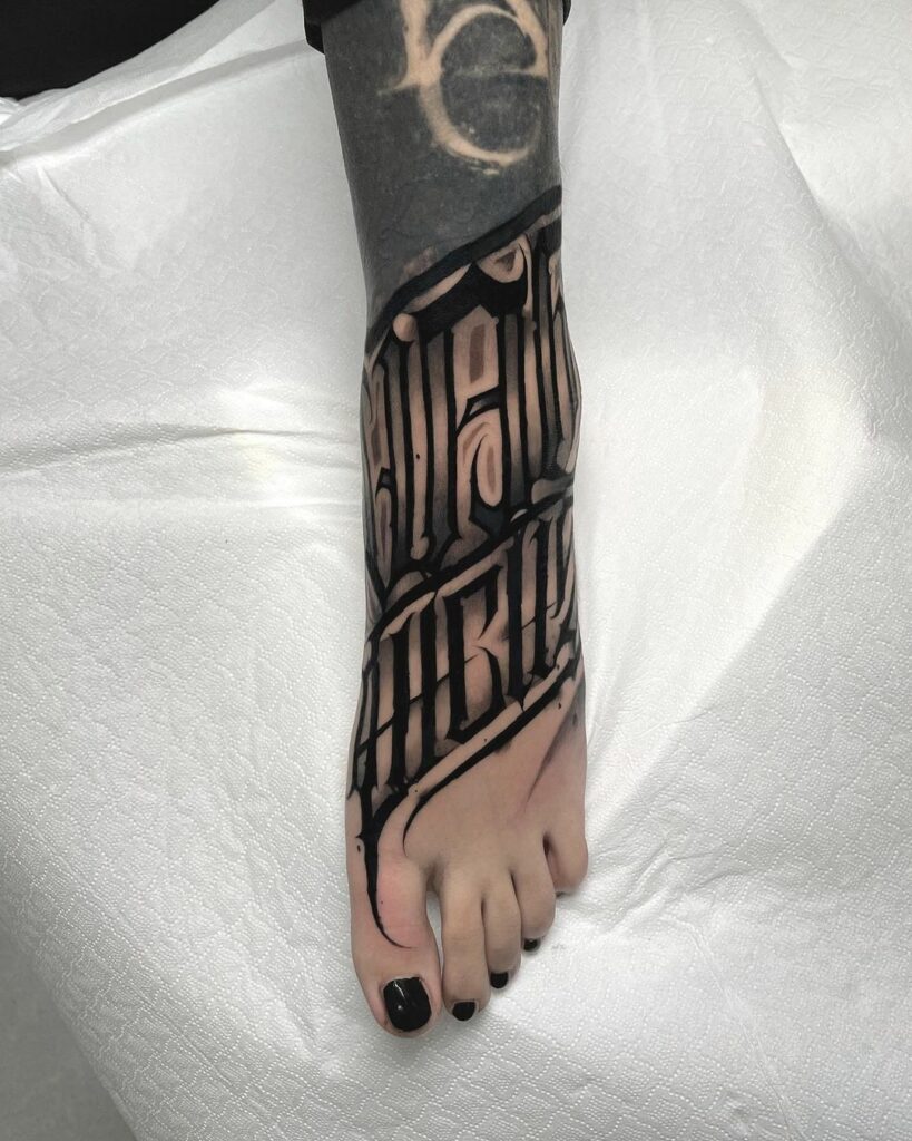 Foot Tattoo Cover Up Idea