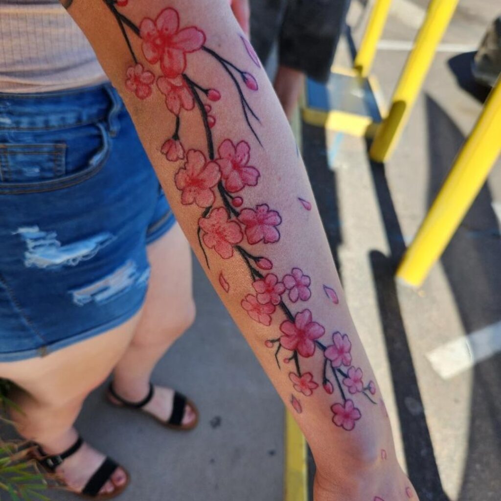 15 Beautiful Cherry Blossom Tattoo Design to Try in 2023  Fashionterest