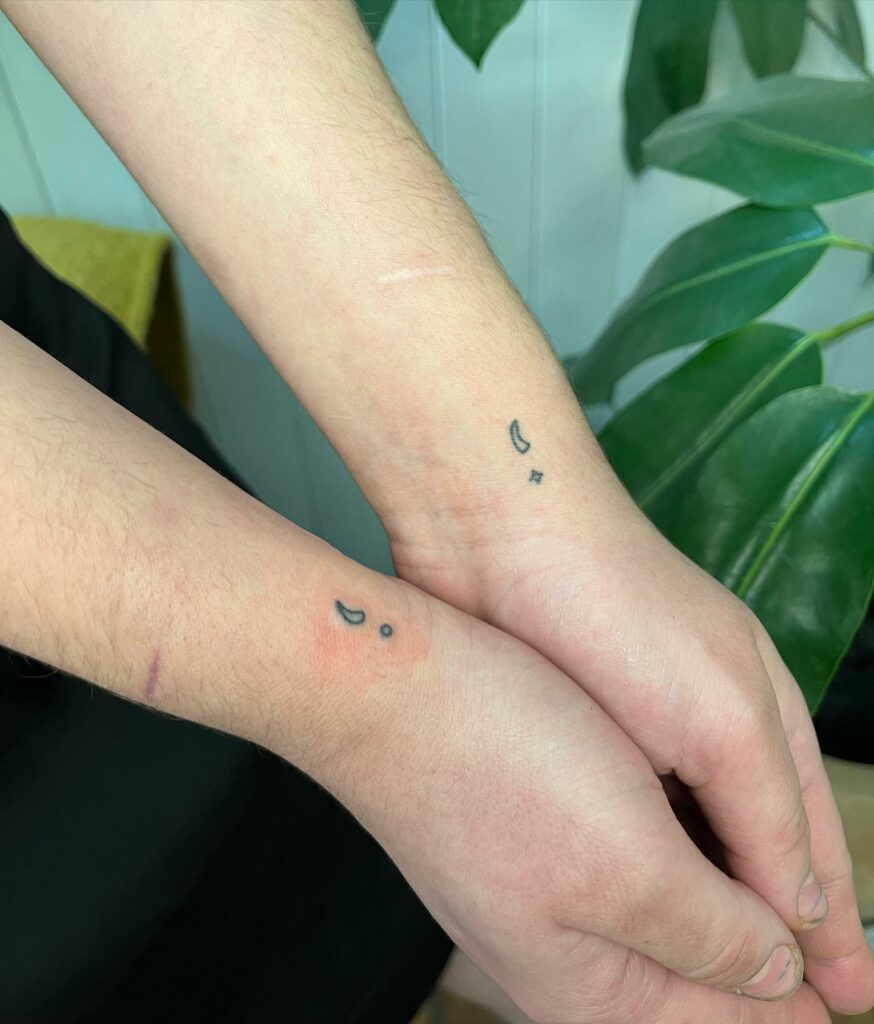 Semicolon Couple Tattoo