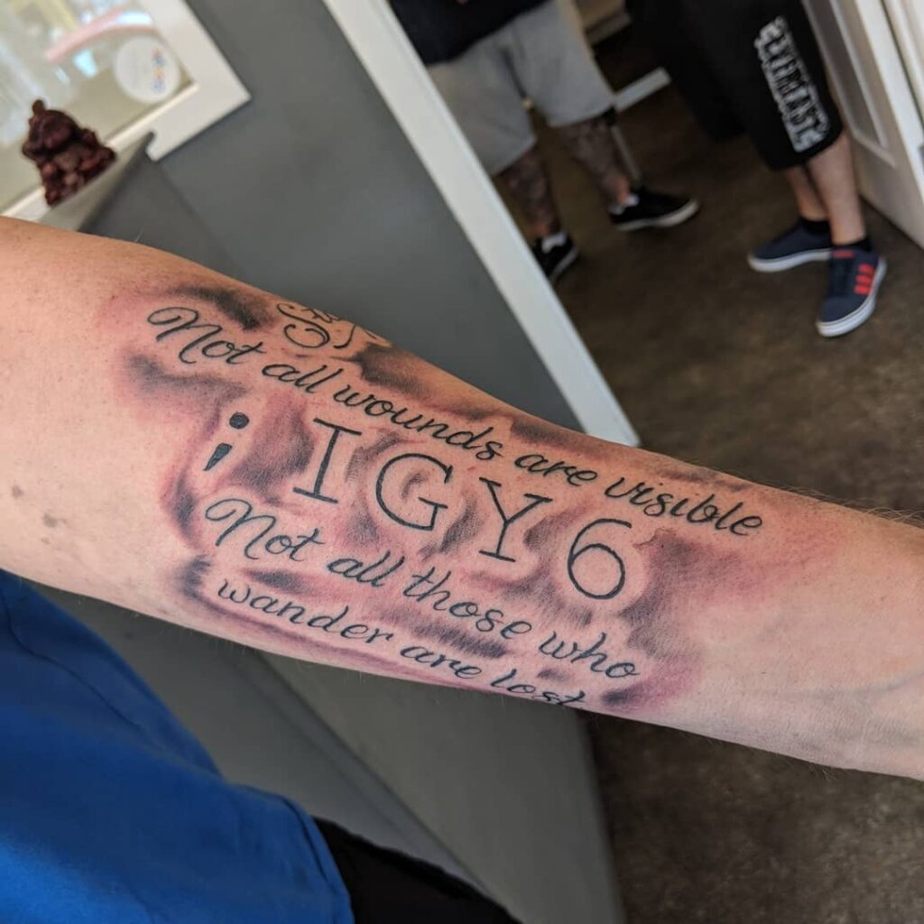 IGY6 Tattoo with a Quote