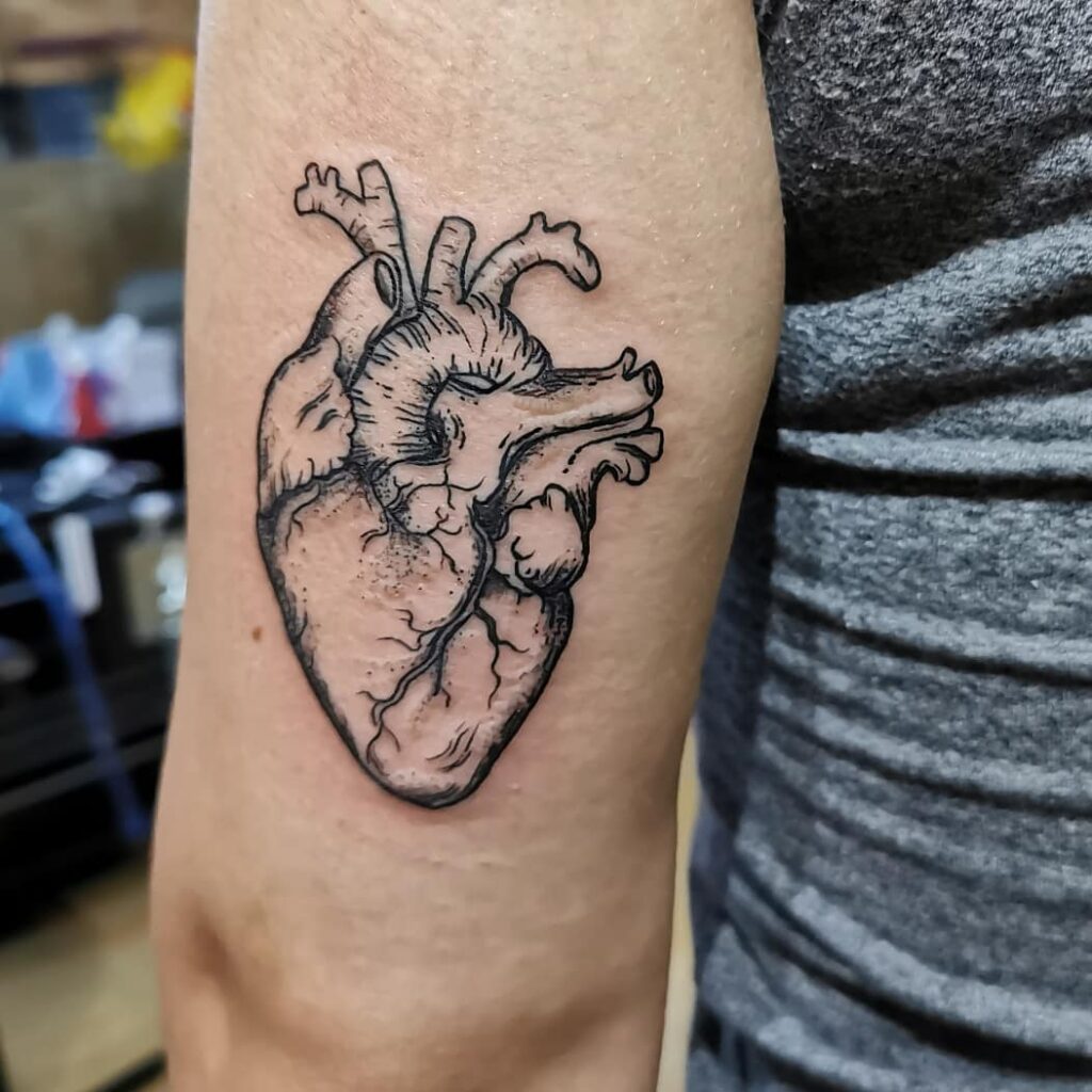 Realistic Heart Tattoo