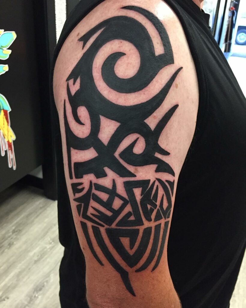 Tribal Upper Arm Tattoo