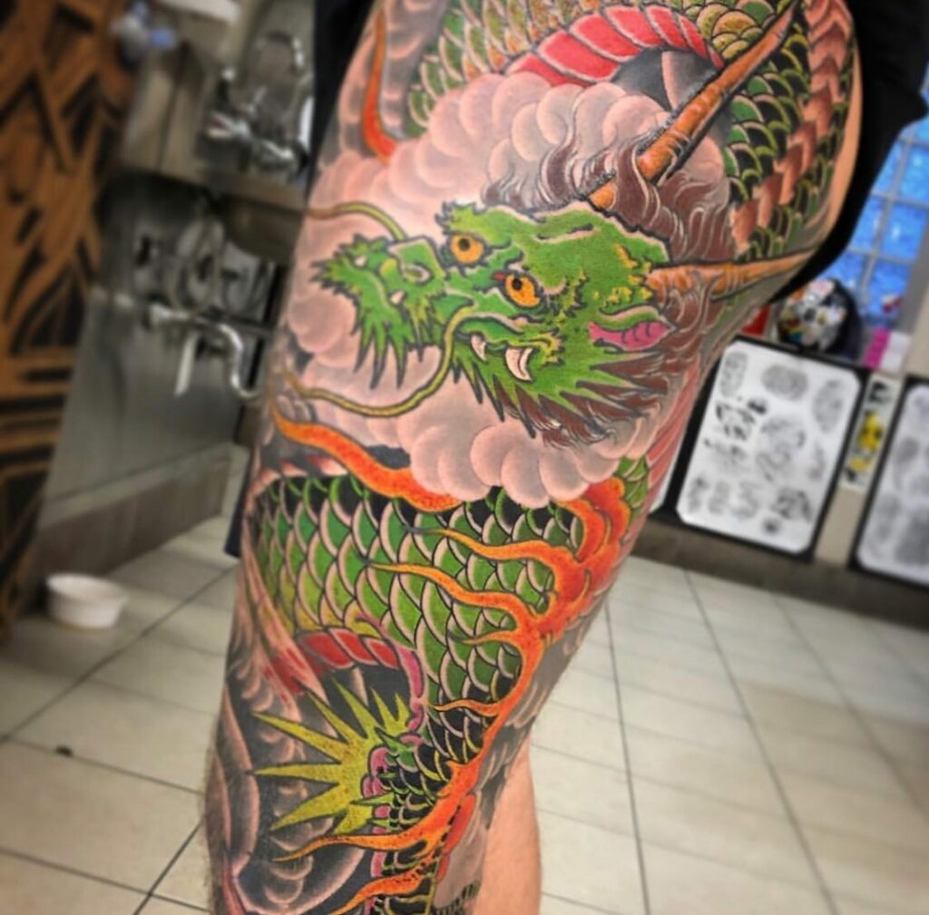 Japanese Thigh Tattoo