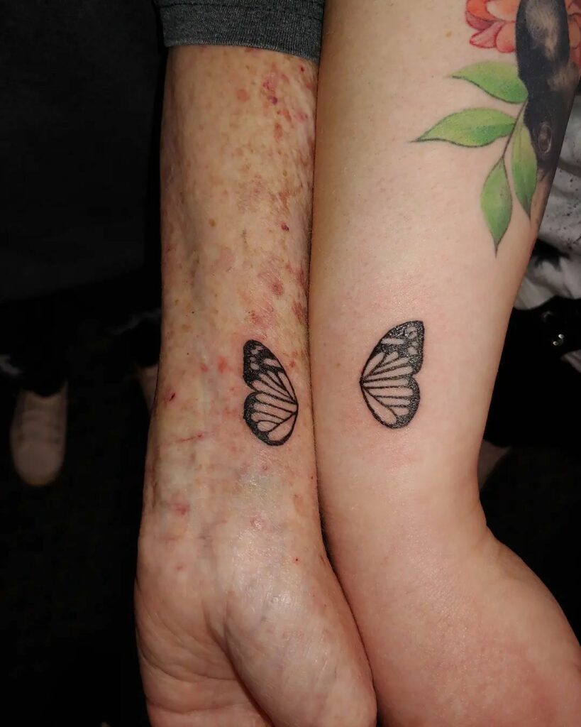 Mother-Daughter Butterfly Tattoo