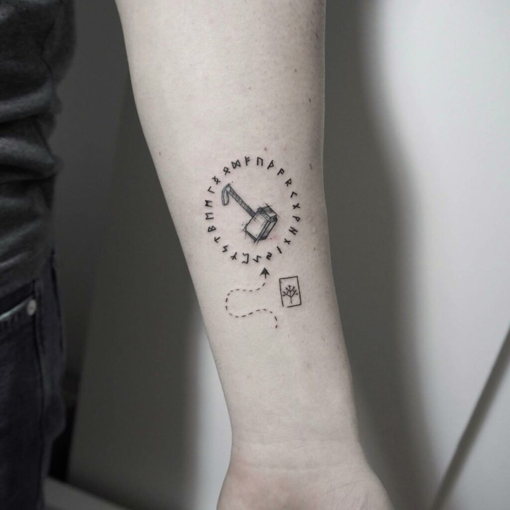 Mjölnir Arm Tattoo