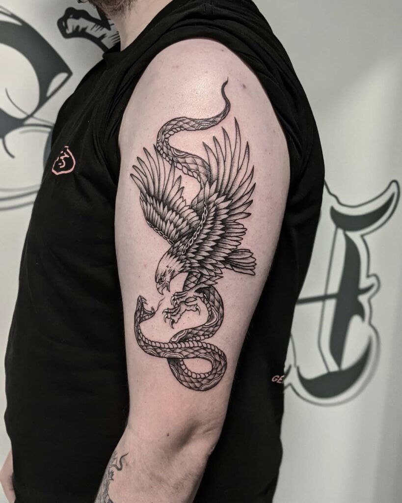 Eagle & Snake Tattoo