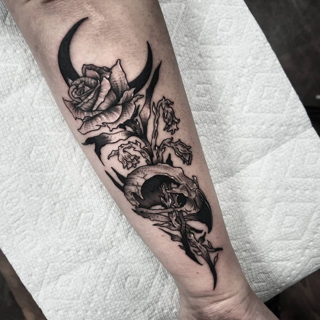 Hawk Skull Tattoo