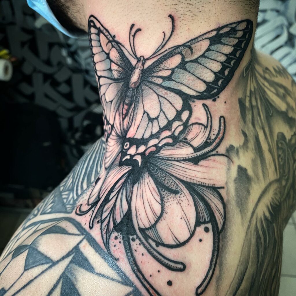 Shoulder and Neck Tattoo