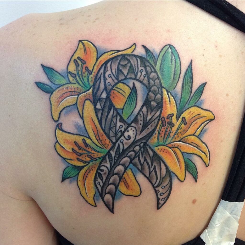 Yellow Lily Tattoo