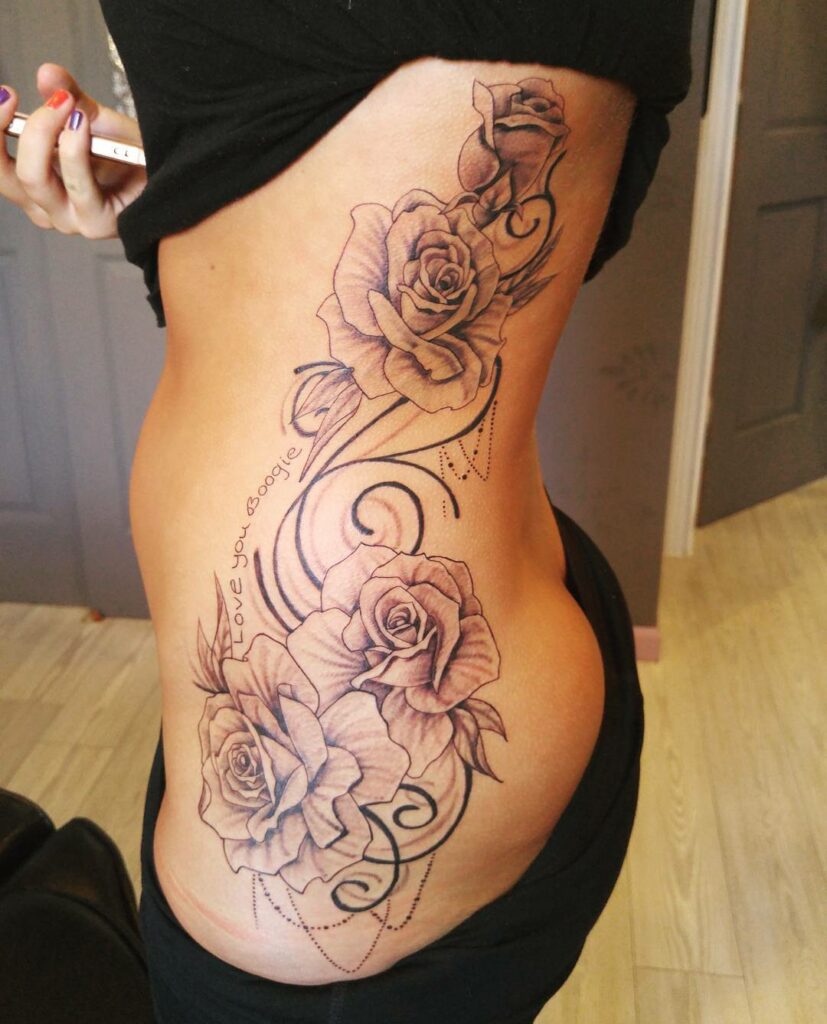 Rose Side Tattoo