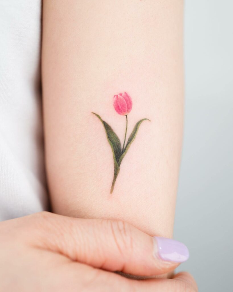 Pink Tulip Tattoos