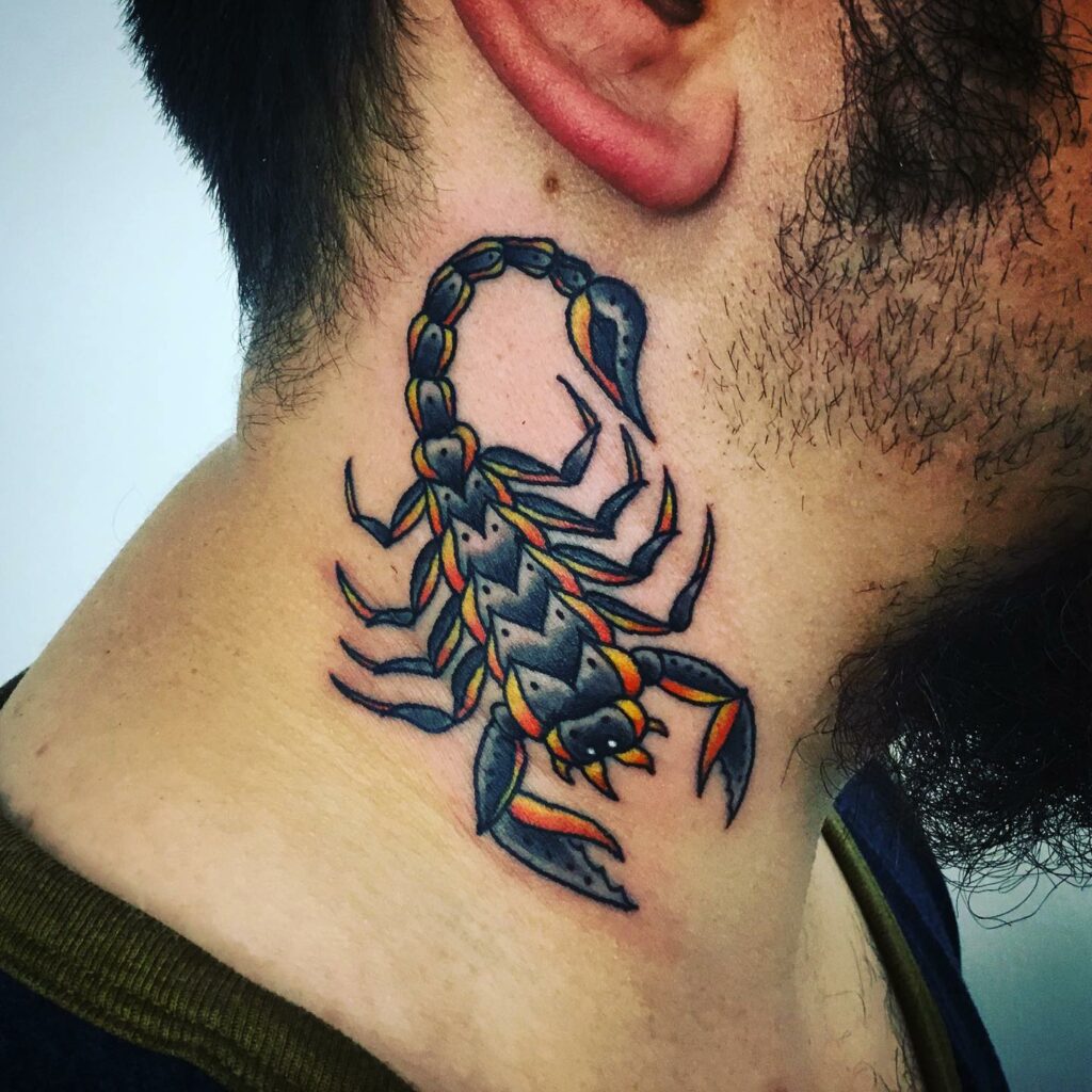  Scorpion Neck Tattoo