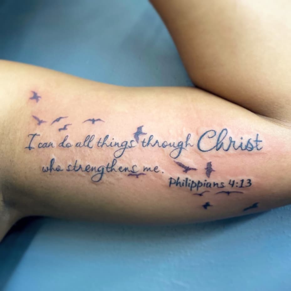 strength bible verse tattoos