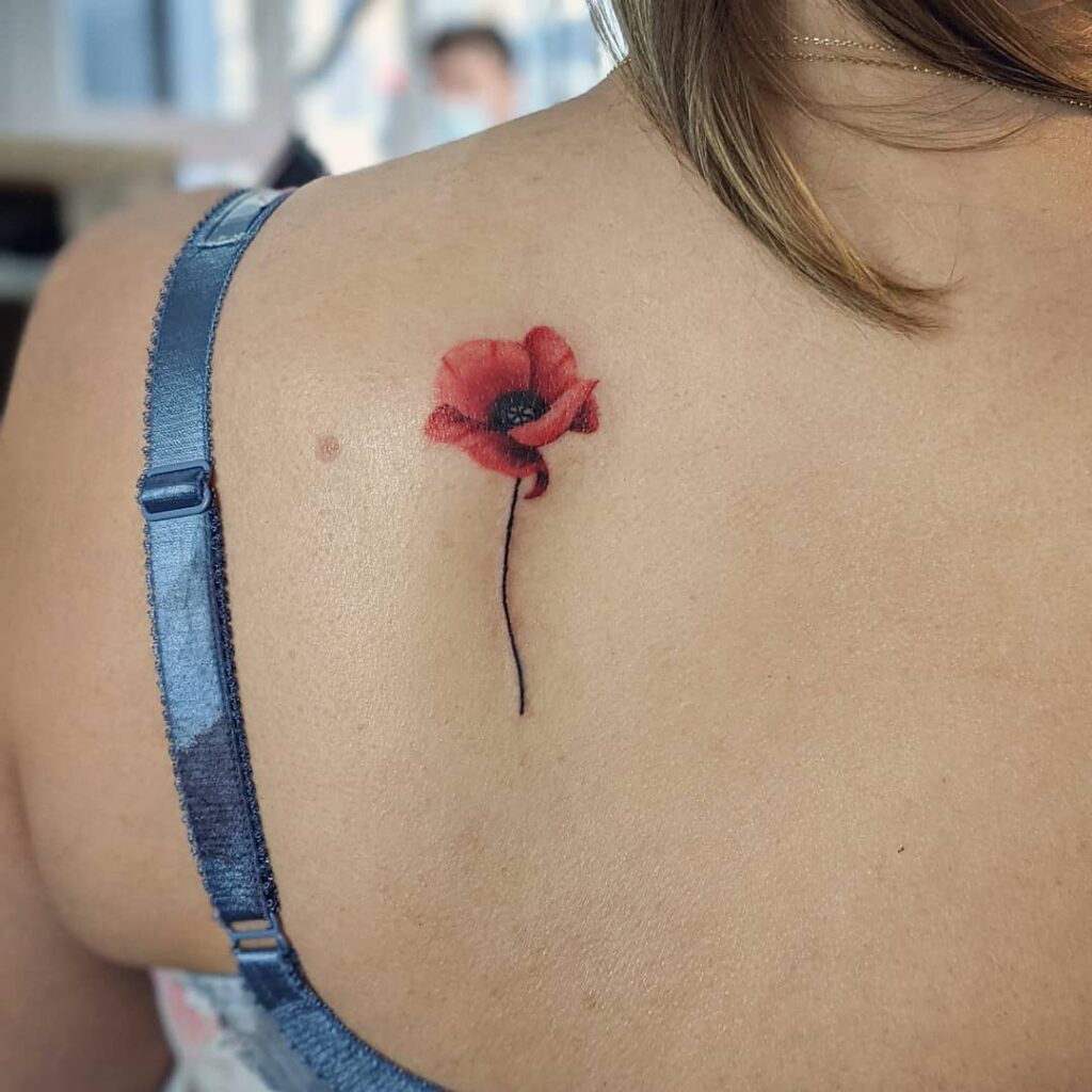 Small Poppy Tattoo