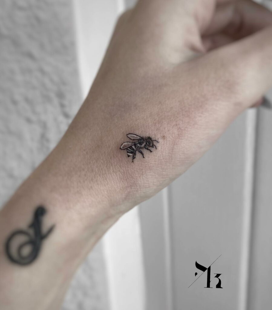Wrist Bee Tattoo