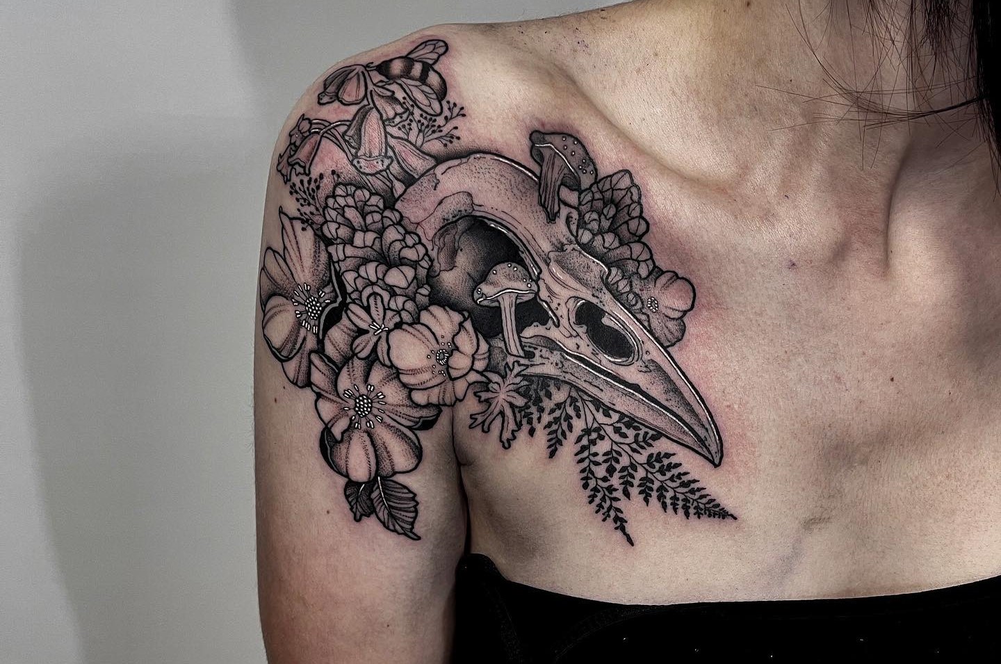 Gangster skull tattoo Royalty Free Vector Image