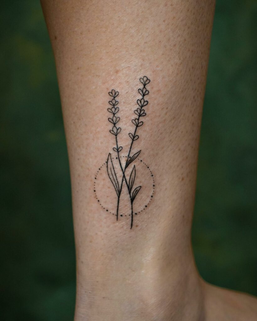 Tattoo tagged with flower small black tiny lavender little  rachainsworth nature blackwork forearm  inkedappcom