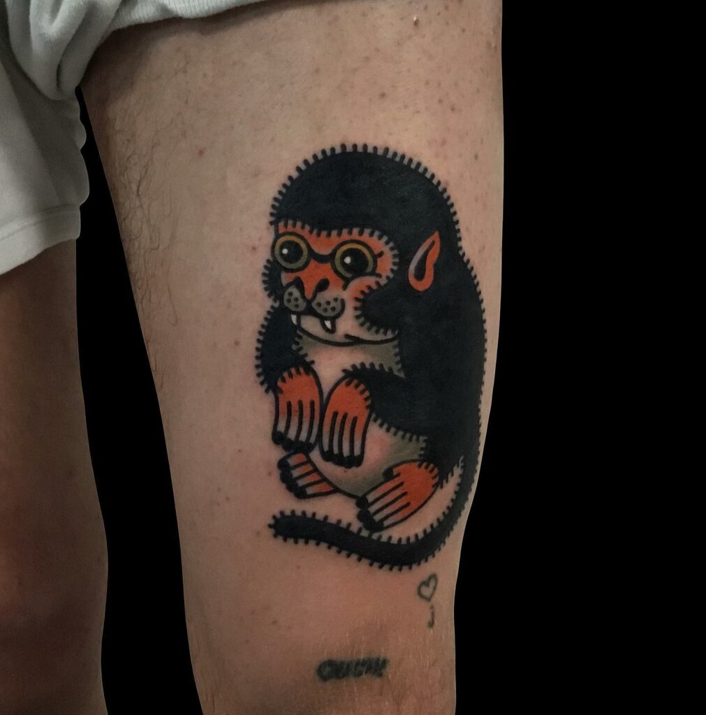 First Hand Tattoo  Clapping monkey done by thekidevantattoos  Facebook