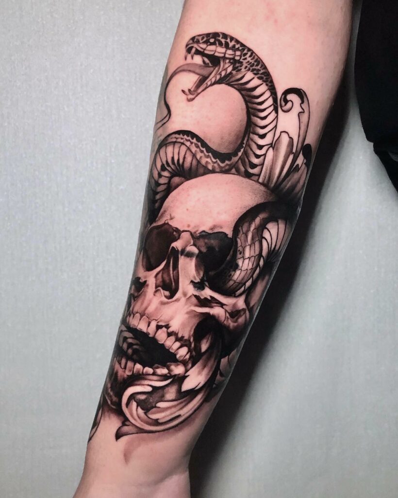 Snake & Skull Tattoo 